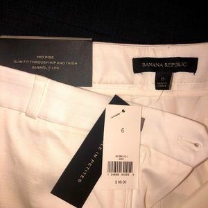 NWT Banana Republic Ryan Mid Rise Slim Fit Straight Leg Pant Sz 6